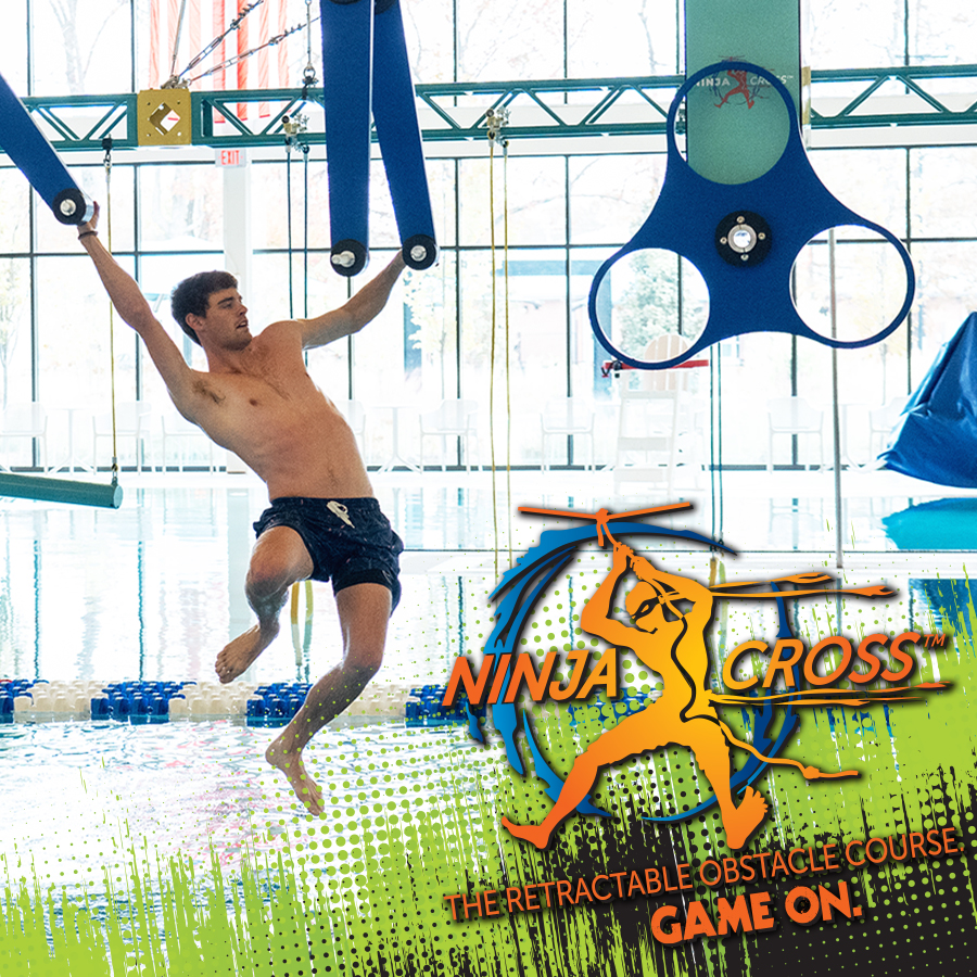 family friendly waterpark mini obstacle course lily pad walk aquatic recreation cinematic action